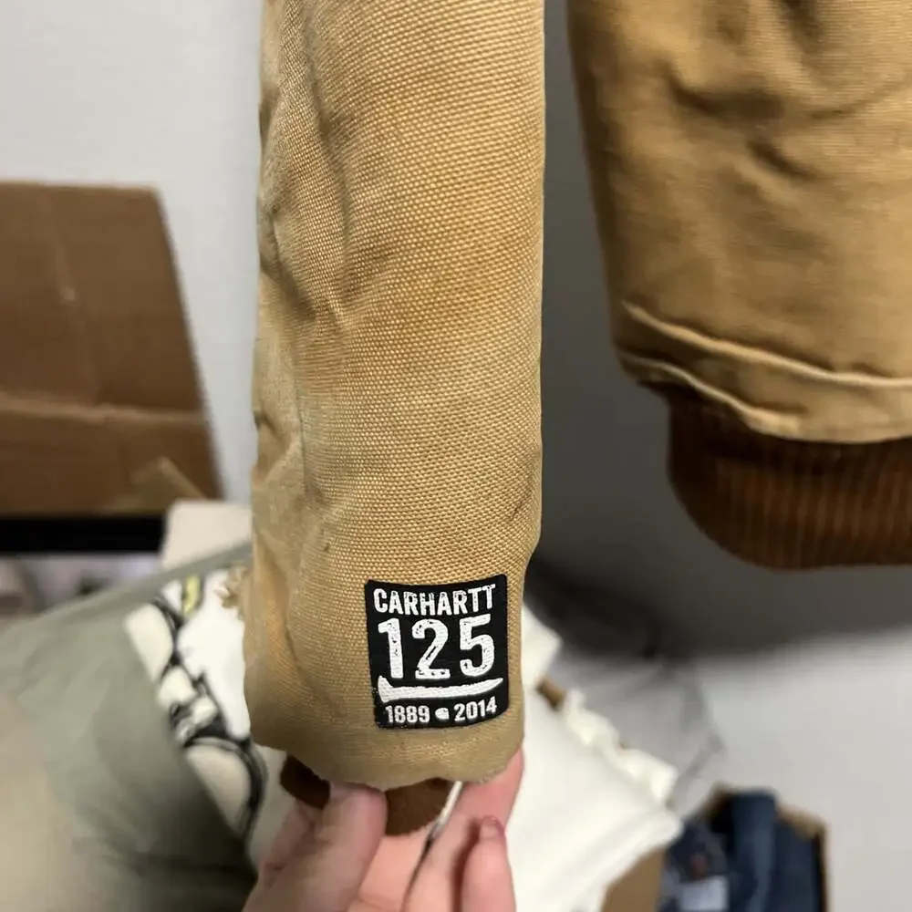 Carhartt Jacket USA MADE Duck Canvas Hooded Thermal Lined Vintage Large RN14806